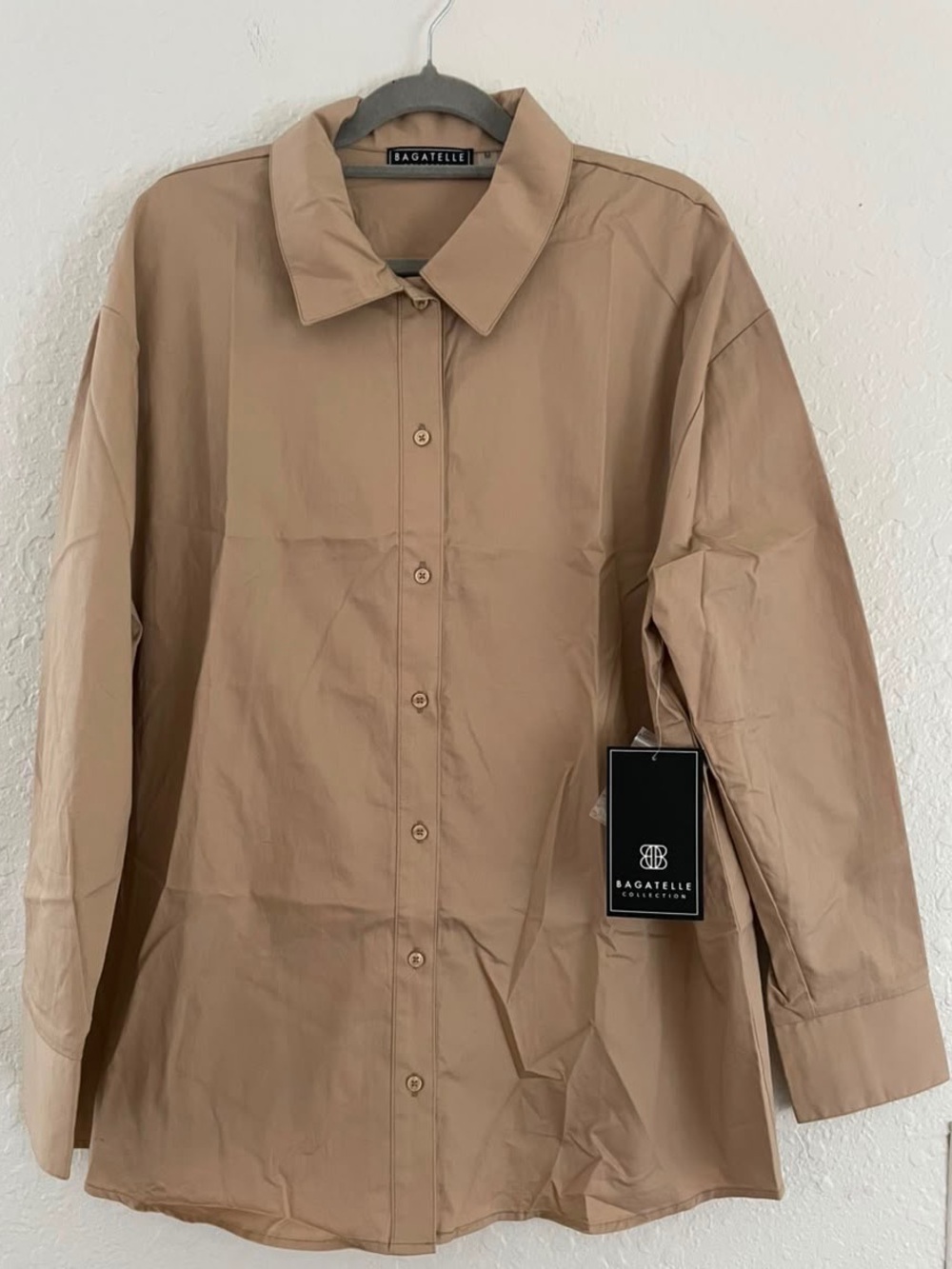 bagatelle Women's Tan Button-Down Shirt